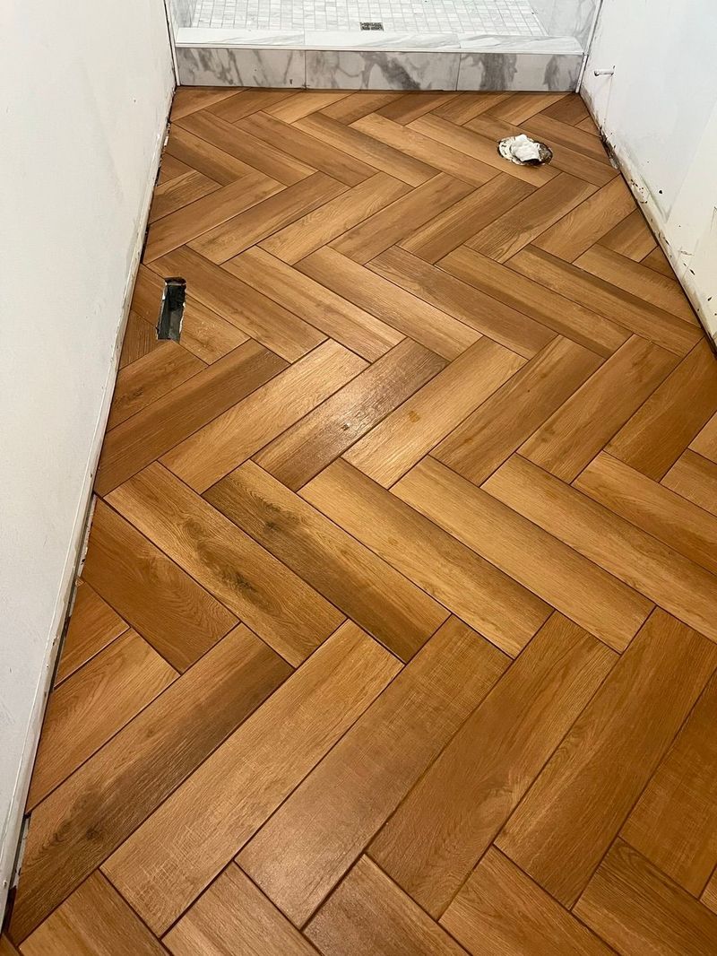 Herringbone oak floor