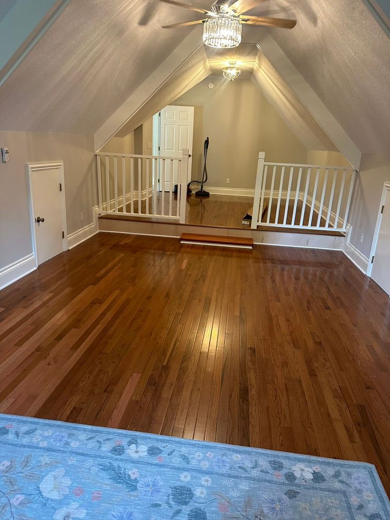 Refinished loft floor