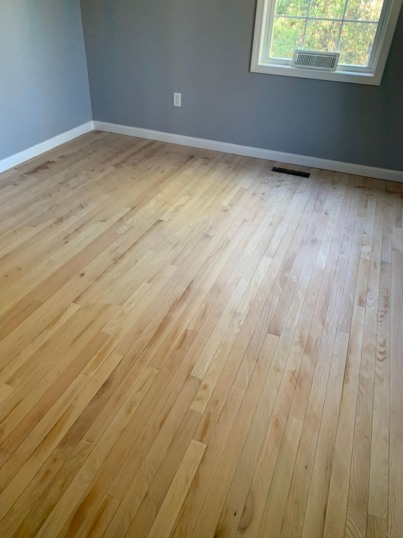 Refinished white oak floor