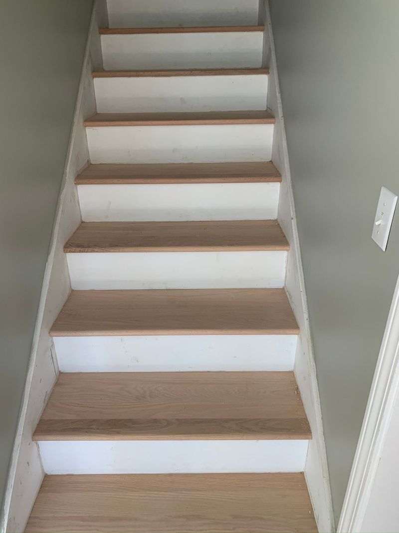 Oak treads, white risers